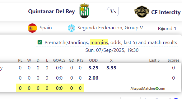Quintanar Del Rey Vs CF Intercity screenshot