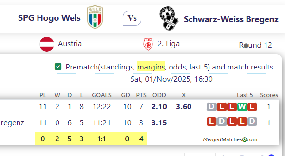 SPG Hogo Wels Vs Schwarz-Weiss Bregenz screenshot