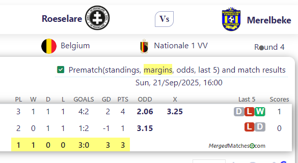 Roeselare Vs Merelbeke screenshot