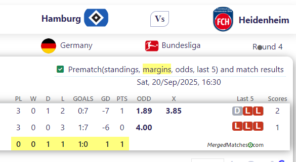 Hamburg Vs Heidenheim screenshot