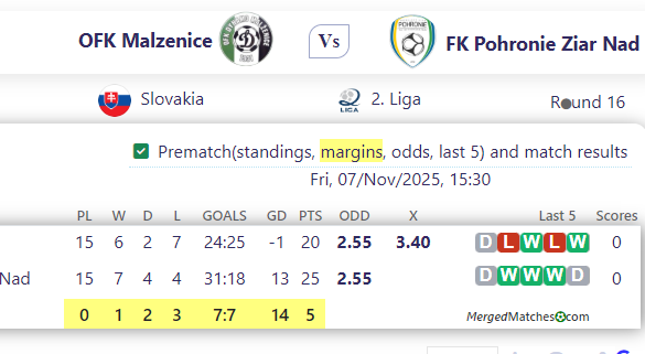 OFK Malzenice Vs FK Pohronie Ziar Nad screenshot