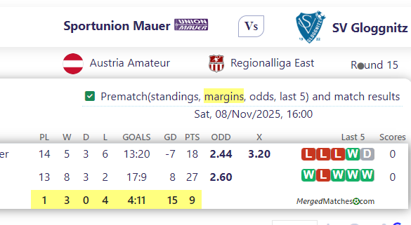 Sportunion Mauer Vs SV Gloggnitz screenshot