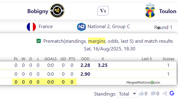 Bobigny Vs Toulon screenshot