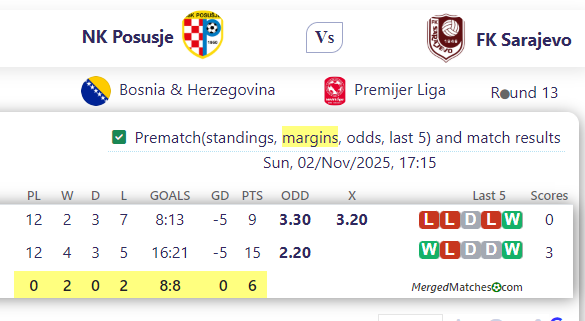 NK Posusje Vs FK Sarajevo screenshot