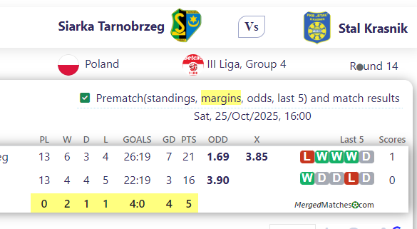 Siarka Tarnobrzeg Vs Stal Krasnik screenshot