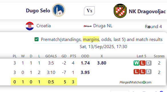 Dugo Selo Vs NK Dragovoljac screenshot