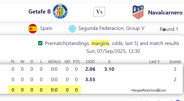 Getafe B Vs Navalcarnero screenshot