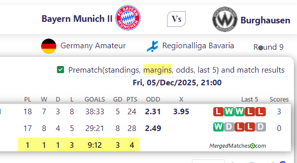 Bayern Munich II Vs Burghausen screenshot