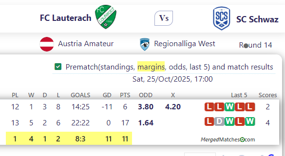 FC Lauterach Vs SC Schwaz screenshot