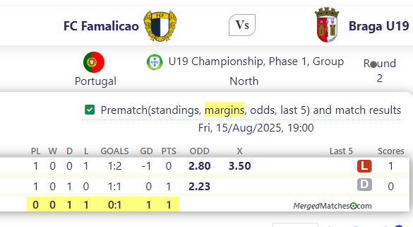 FC Famalicao Vs Braga U19 screenshot