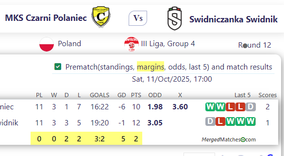 MKS Czarni Polaniec Vs Swidniczanka Swidnik screenshot