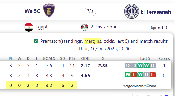 We SC Vs El Terasanah screenshot