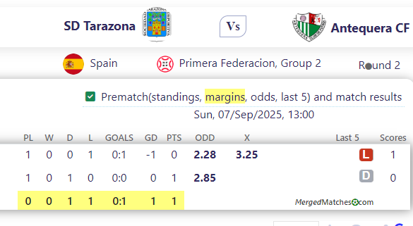 SD Tarazona Vs Antequera CF screenshot