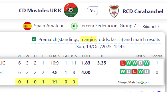 CD Mostoles URJC Vs RCD Carabanchel screenshot