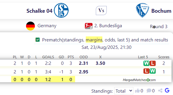 Schalke 04 Vs Bochum screenshot