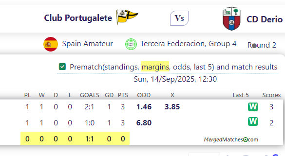 Club Portugalete Vs CD Derio screenshot