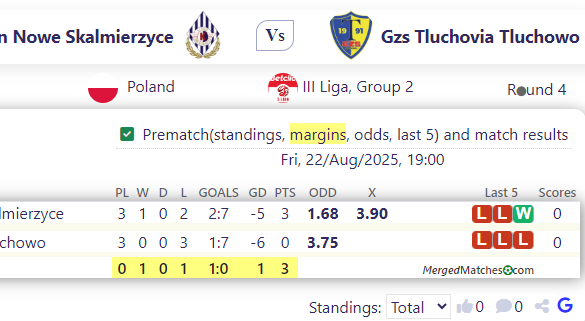 Pogon Nowe Skalmierzyce Vs Gzs Tluchovia Tluchowo screenshot