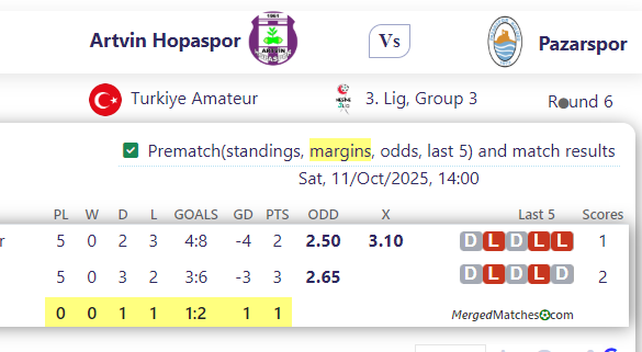 Artvin Hopaspor Vs Pazarspor screenshot