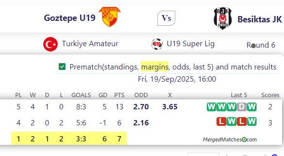 Goztepe U19 Vs Besiktas JK screenshot
