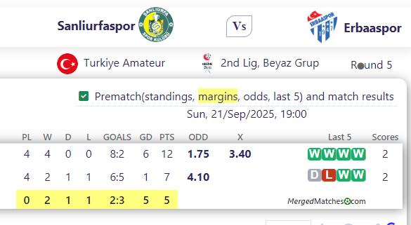 Sanliurfaspor Vs Erbaaspor screenshot