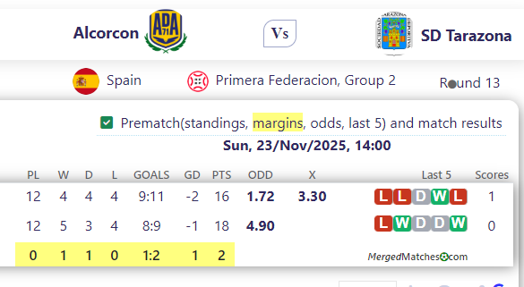 Alcorcon Vs SD Tarazona screenshot