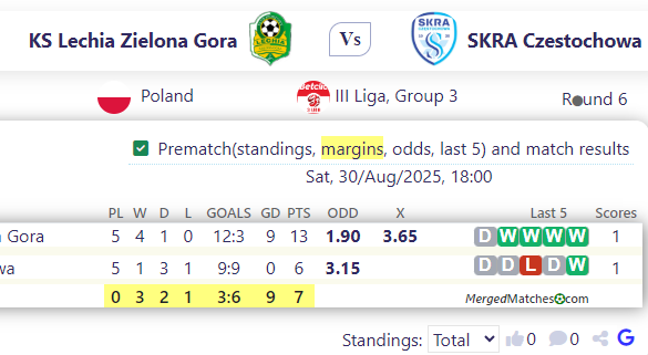 KS Lechia Zielona Gora Vs SKRA Czestochowa screenshot