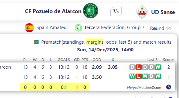 CF Pozuelo de Alarcon Vs UD Sanse screenshot