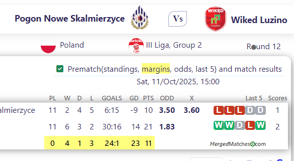 Pogon Nowe Skalmierzyce Vs Wiked Luzino screenshot