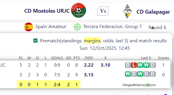 CD Mostoles URJC Vs CD Galapagar screenshot