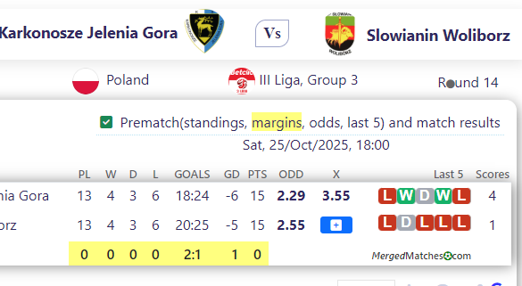 Karkonosze Jelenia Gora Vs Slowianin Woliborz screenshot