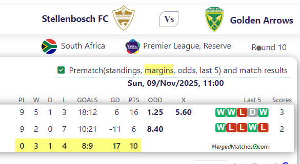 Stellenbosch FC Vs Golden Arrows screenshot