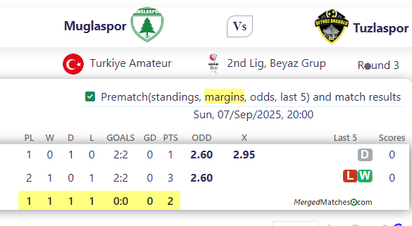 Muglaspor Vs Tuzlaspor screenshot