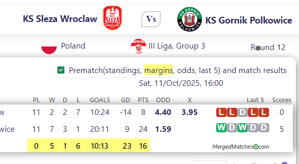KS Sleza Wroclaw Vs KS Gornik Polkowice screenshot