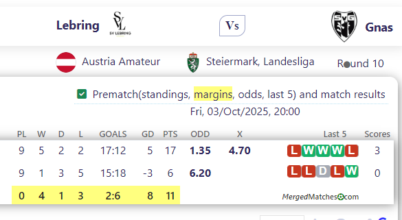 Lebring Vs Gnas screenshot