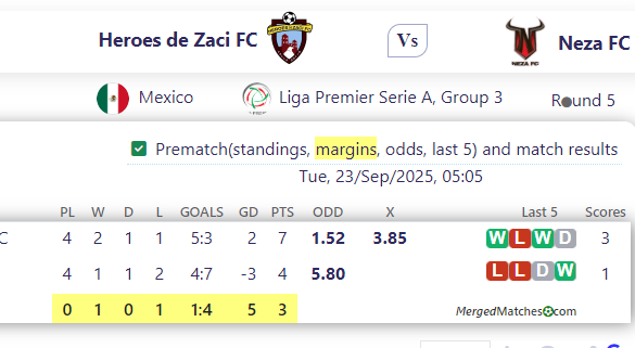 Heroes de Zaci FC Vs Neza FC screenshot