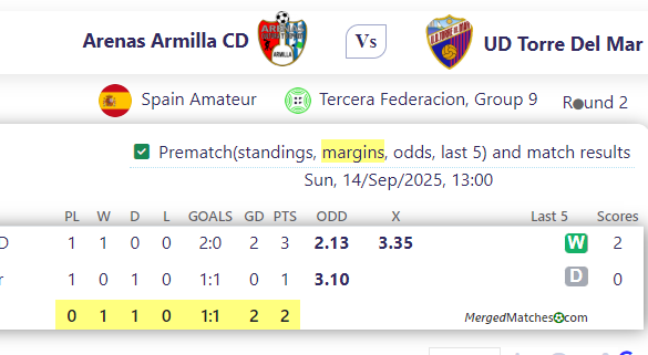 Arenas Armilla CD Vs UD Torre Del Mar screenshot