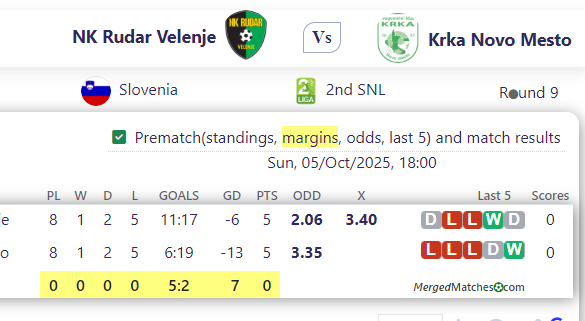 NK Rudar Velenje Vs Krka Novo Mesto screenshot