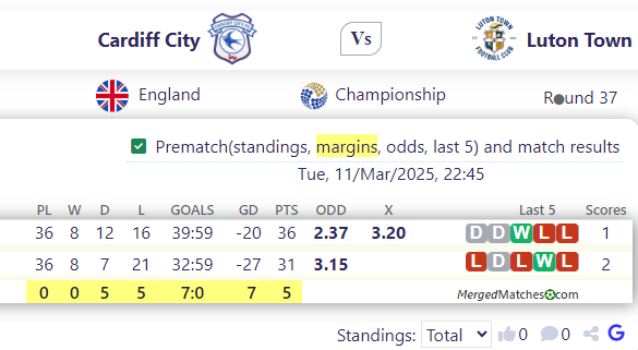 Cardiff City Vs Luton Town screenshot