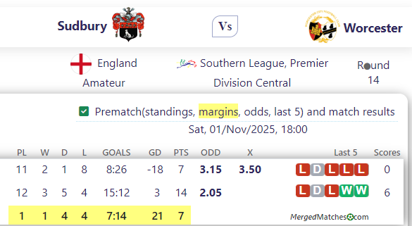 Sudbury Vs Worcester screenshot
