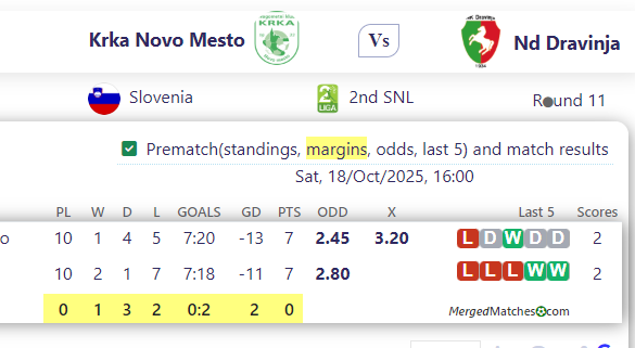 Krka Novo Mesto Vs Nd Dravinja screenshot