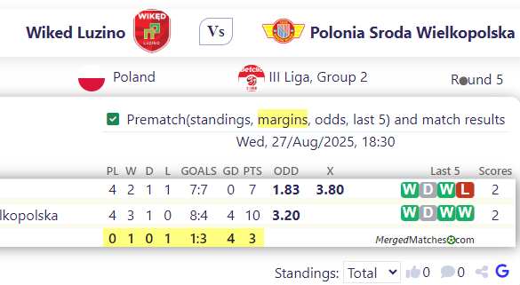 Wiked Luzino Vs Polonia Sroda Wielkopolska screenshot