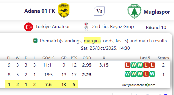 Adana 01 FK Vs Muglaspor screenshot