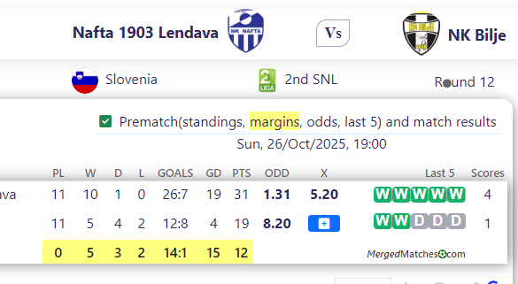 Nafta 1903 Lendava Vs NK Bilje screenshot