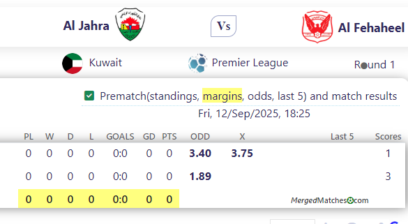 Al Jahra Vs Al Fehaheel screenshot