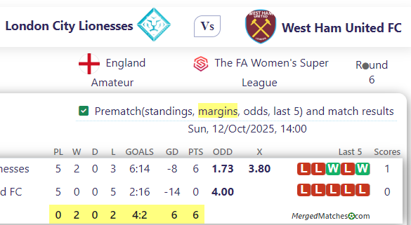 London City Lionesses Vs West Ham United FC screenshot