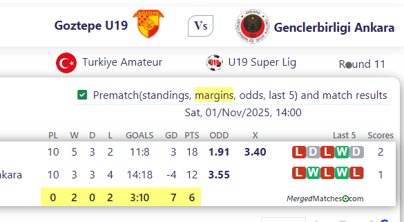 Goztepe U19 Vs Genclerbirligi Ankara screenshot