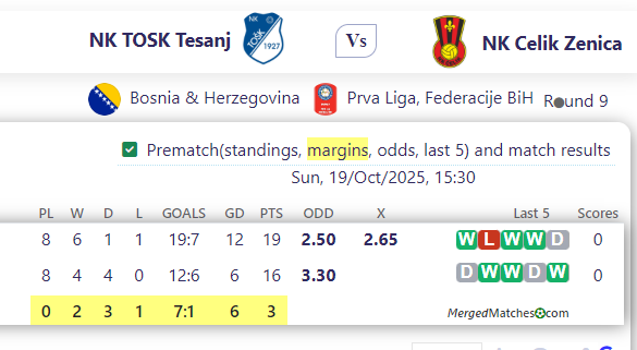NK TOSK Tesanj Vs NK Celik Zenica screenshot