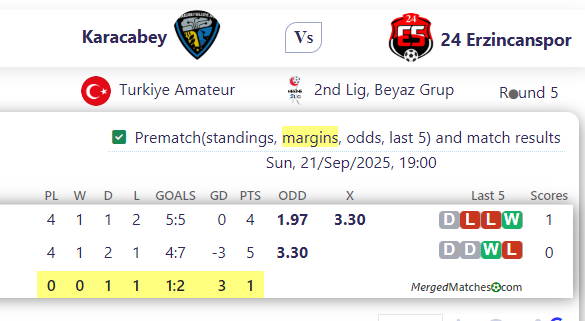 Karacabey Vs 24 Erzincanspor screenshot