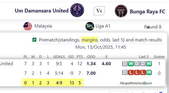 Um Damansara United Vs Bunga Raya FC screenshot