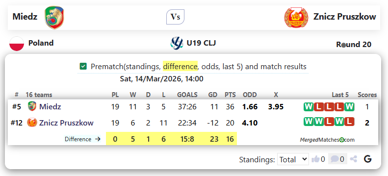Miedz Vs Znicz Pruszkow screenshot